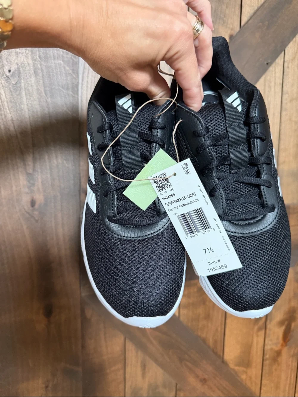 Adidas Cloudfoam Flex Slounge Shoes - Black/White